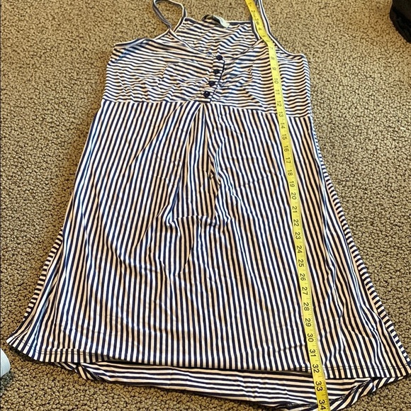 Striped Black and White Mini Dress - Picture 6 of 7